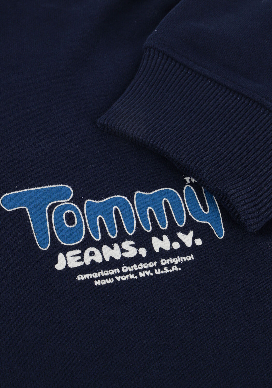 Donkerblauwe TOMMY JEANS Trui TJM REG FONT PLAY HOODIE EXT - large