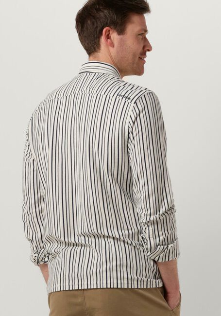 Lichtblauwe CAST IRON Casual overhemd LONG SLEEVE SHIRT JERSEY STRIPE WITH STRUCTURE - large