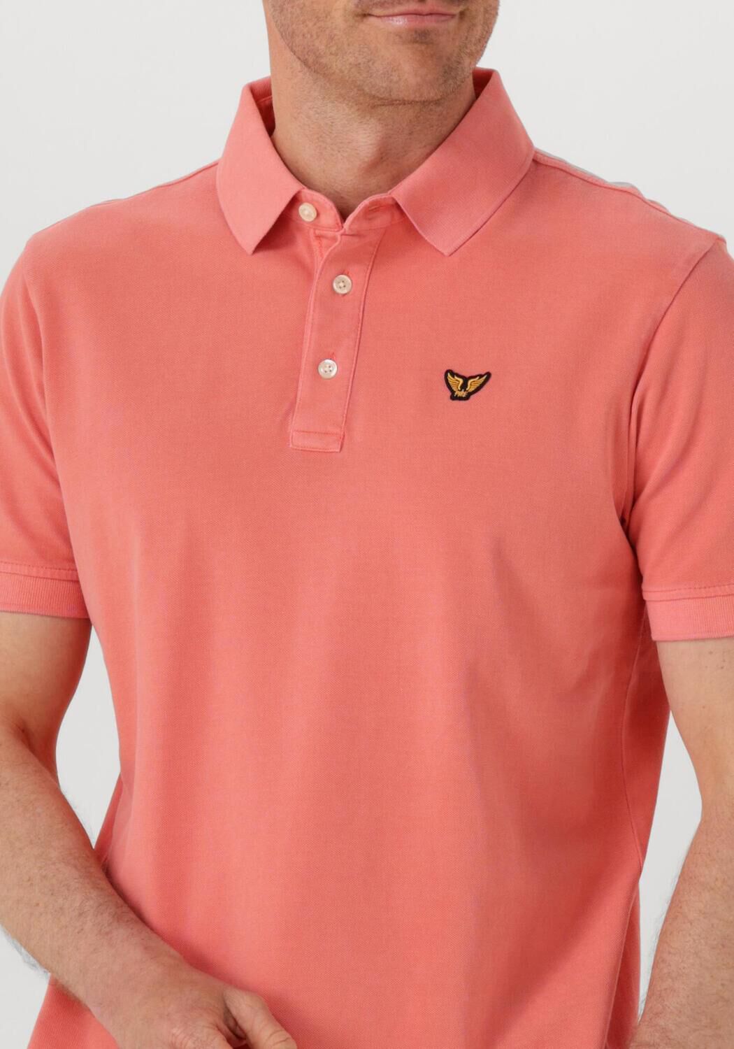 PME LEGEND Heren Polo's & T-shirts Pique Garment Dye Koraal