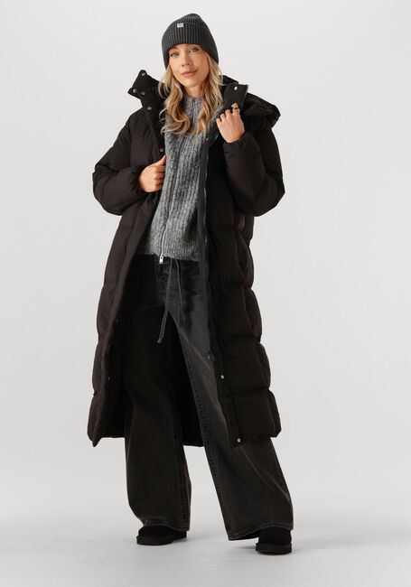 Zwarte TOMMY JEANS Gewatteerde jas TJW ALASKA GRID DWN MXI COAT EXT - large