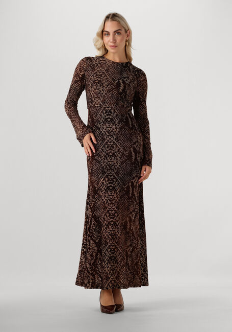 Bruine ROUGE EDIT Maxi jurk ROUSARI LS MAXI DRESS - large
