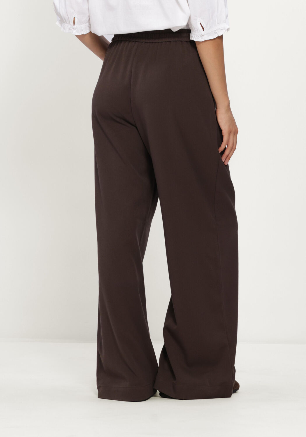 Bruine MSCH COPENHAGEN Wijde broek MSCHJALEN HENRIKA PANTS - large
