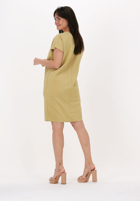 Khaki VANILIA Mini jurk CREPE PLEATED DRESS - large