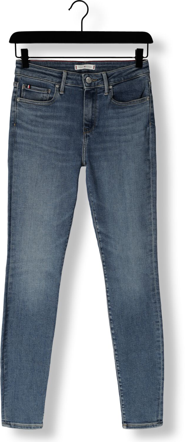 TOMMY HILFIGER Dames Jeans Th Flex Como Skinny Rw Mel Donkerblauw