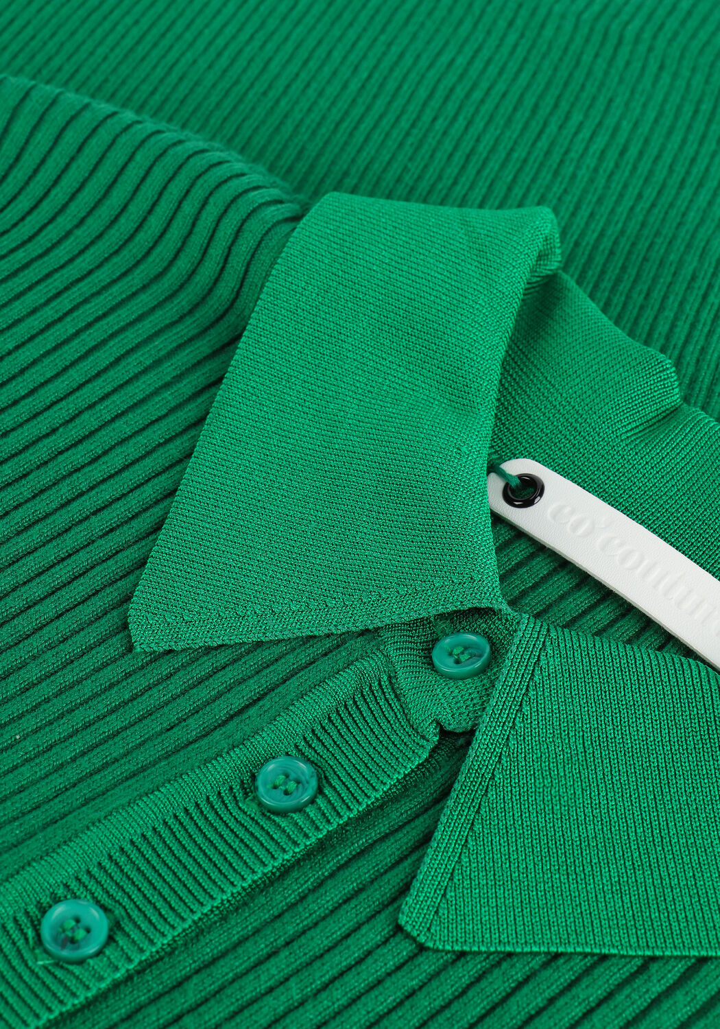 Groene CO'COUTURE Trui BADU POLO KNIT - large