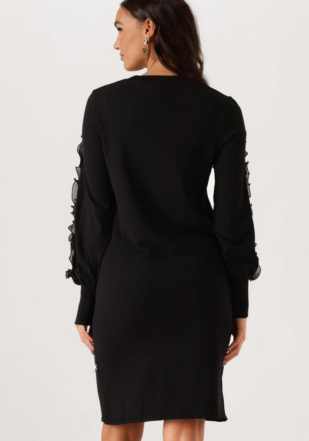 JANSEN AMSTERDAM Dames Jurken Fn558 Jurk Betty Zwart