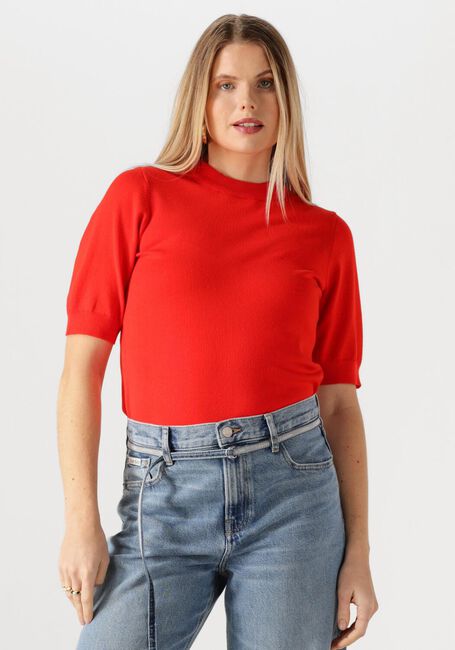 Rode Y.A.S. Trui YASLENA SS KNIT PULLOVER - large