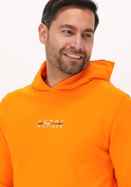 Oranje TOMMY HILFIGER Sweater SQUARE LOGO HOODY - large