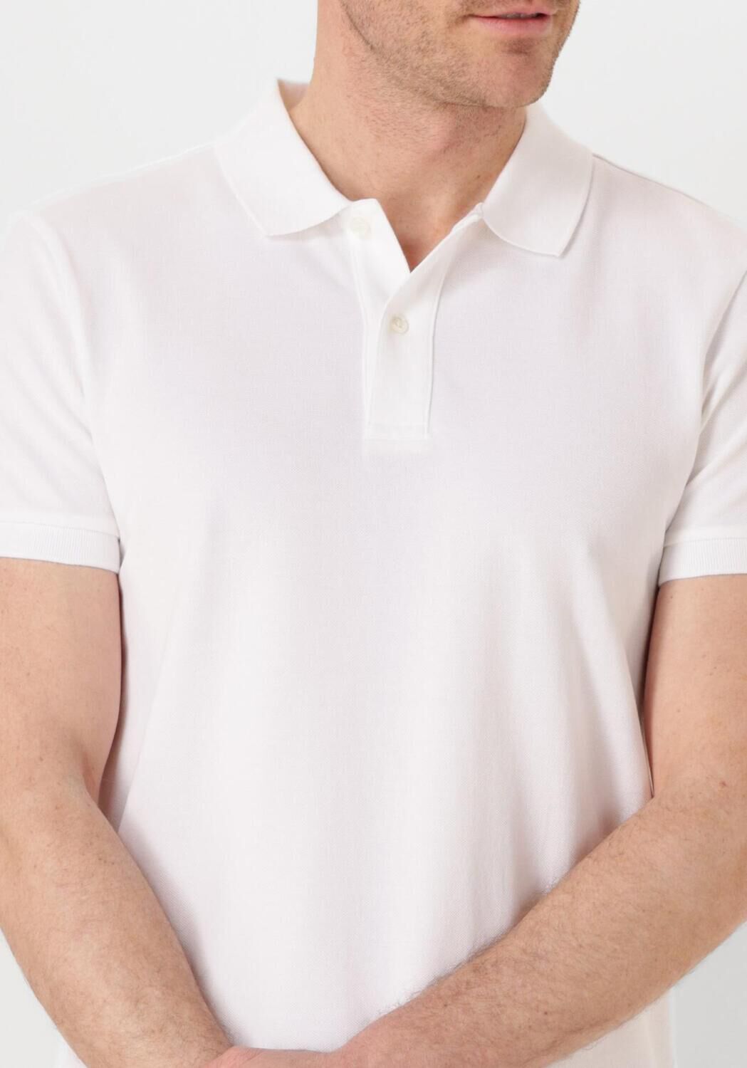 PROFUOMO Heren Polo's & T-shirts Polo Short Sleeve Wit