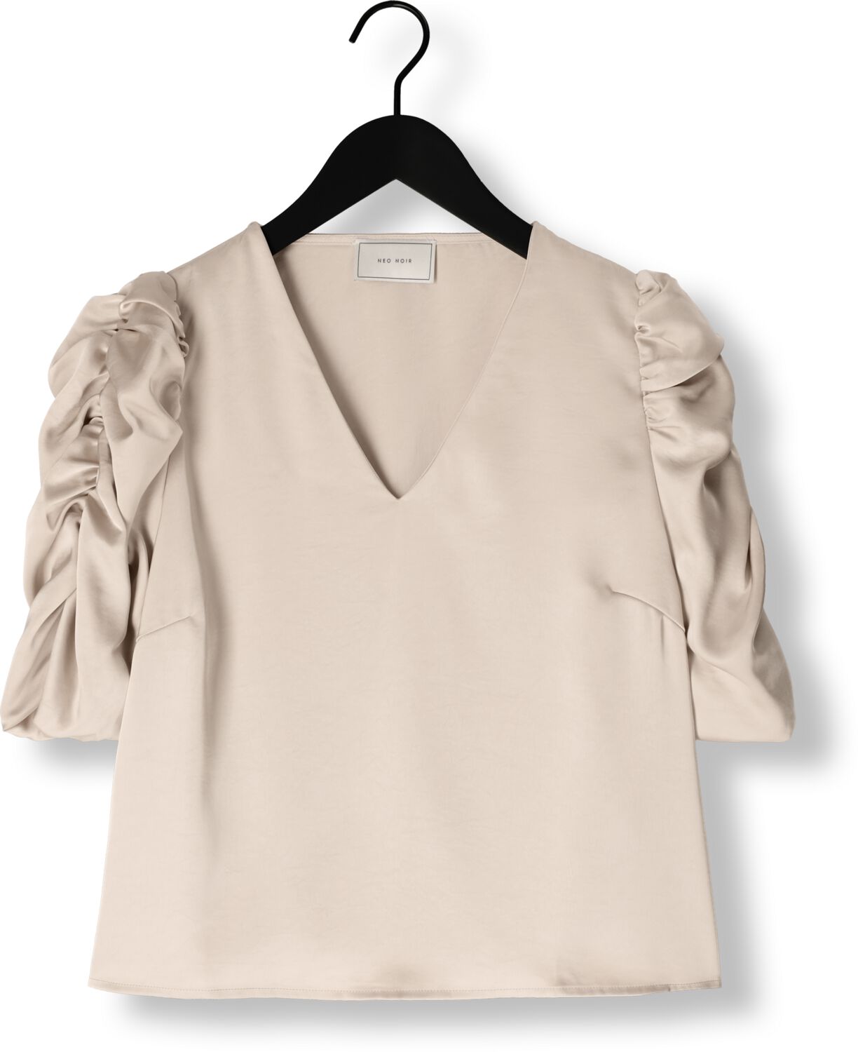 NEO NOIR Dames Blouses Elba Heavy Sateen Blouse Beige