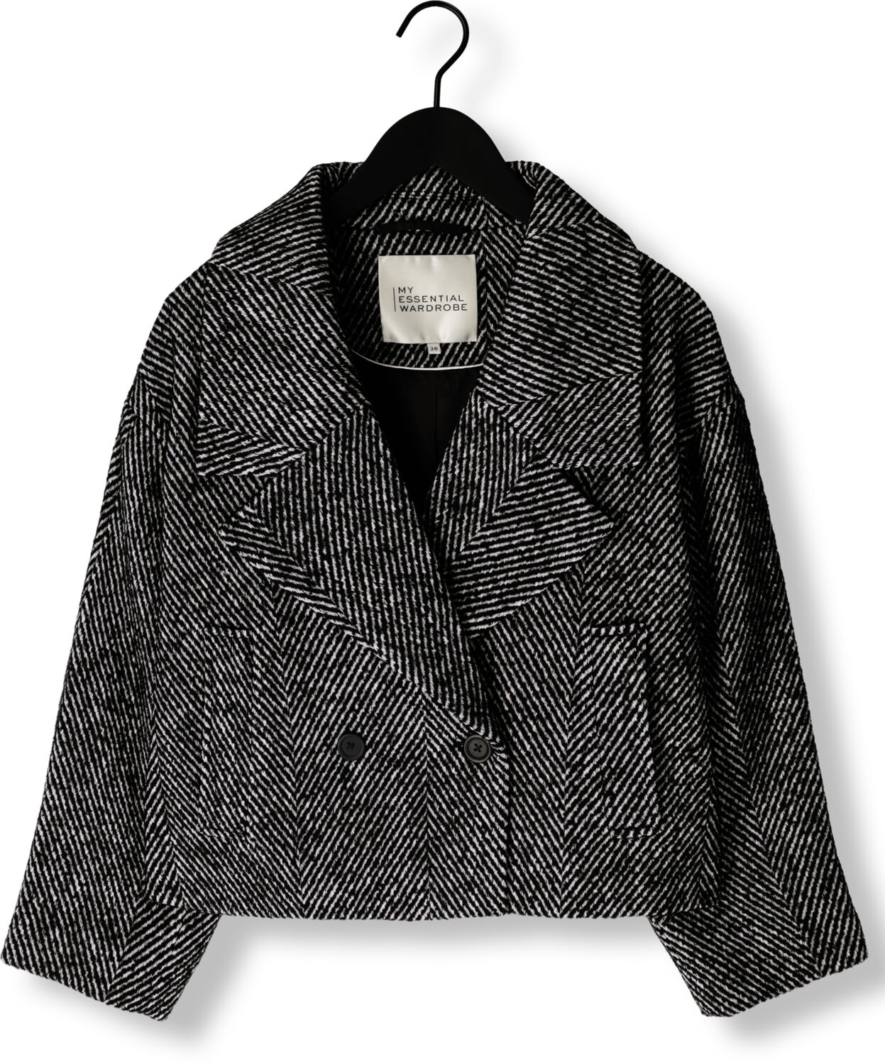 MY ESSENTIAL WARDROBE Dames Jassen Maggiemw Short Jacket Zwart