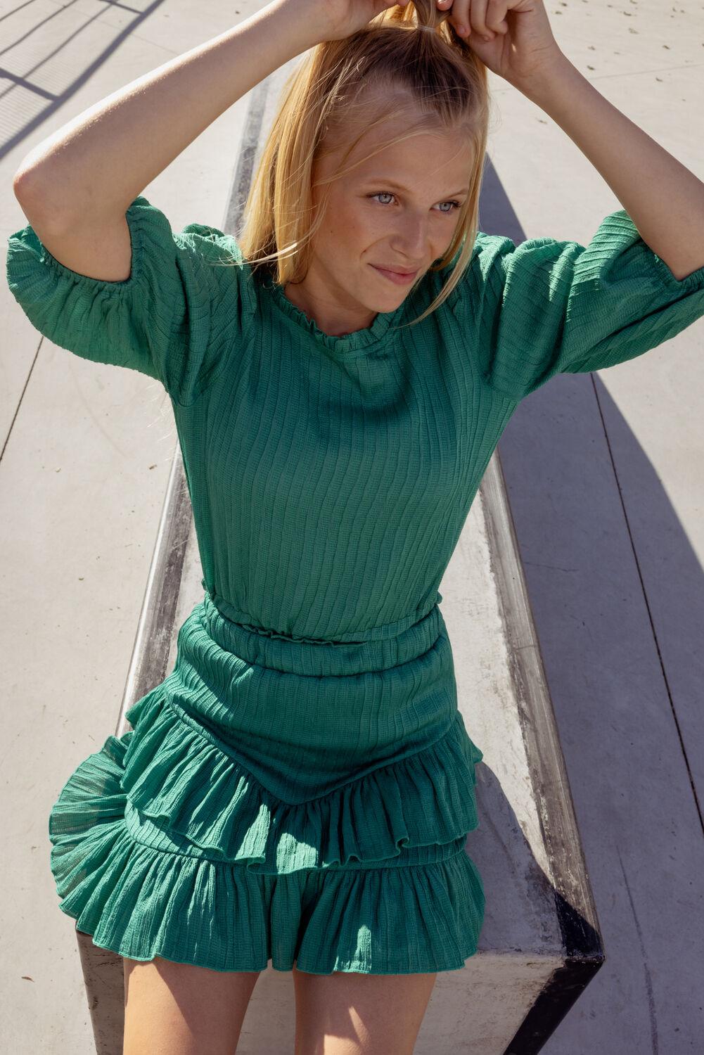 Groene AI&KO Minirok NANCY PES 636 G - large