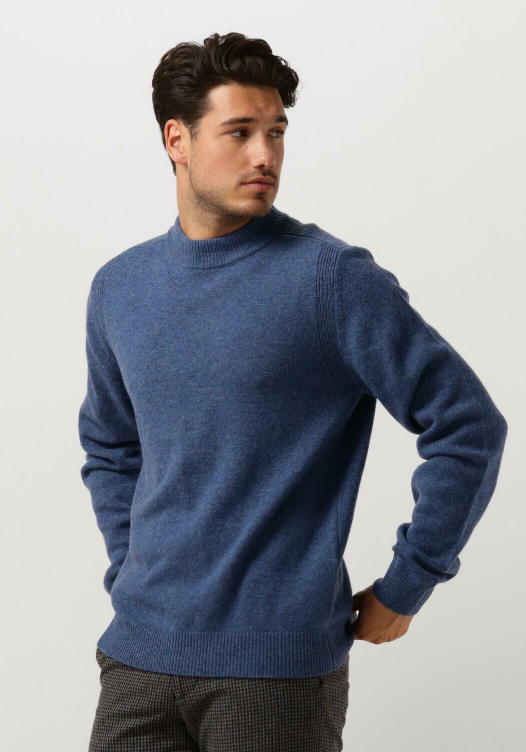 ANERKJENDT Heren Truien & Vesten Akrico Lambswool Knit Blauw