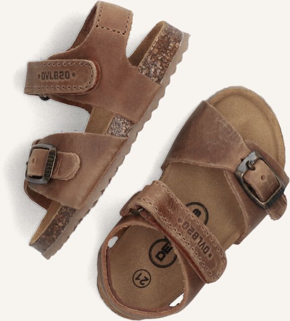 Cognac DEVELAB Platte sandalen 48195 Cognac DEVELAB Platte sandalen 48195 - large