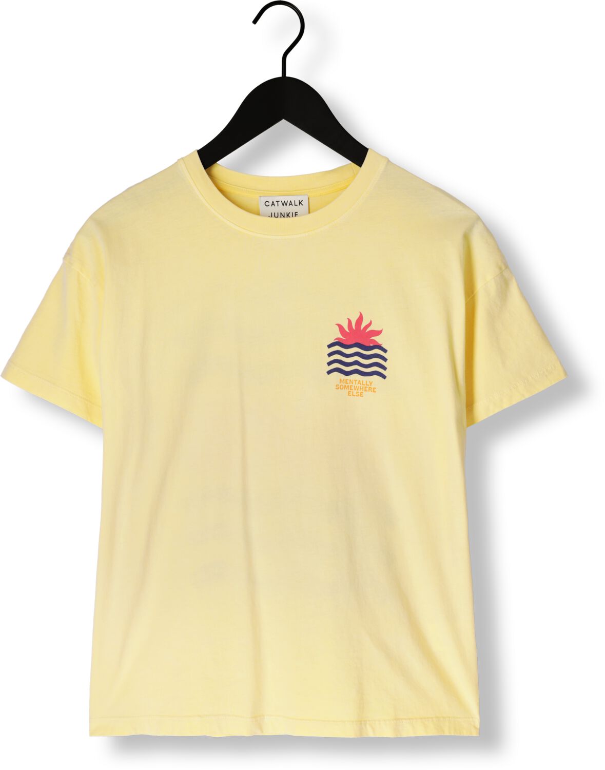 CATWALK JUNKIE Dames Tops & T-shirts Graphic Tshirt Geel