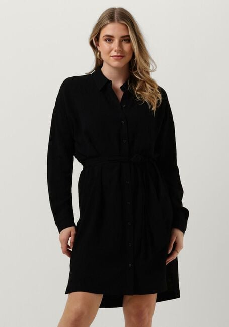 Zwarte SELECTED FEMME Mini jurk SLFVIVA TONIA LONG LINEN SHIRT - large