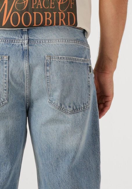 Lichtblauwe WOODBIRD Straight leg jeans WBLEROY ARCTIC JEANS - large