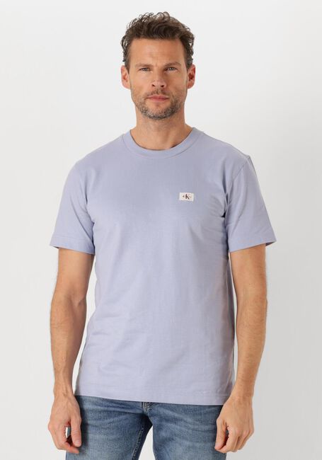 Blauwe CALVIN KLEIN T-shirt WOVEN LABEL REGULAR TEE - large