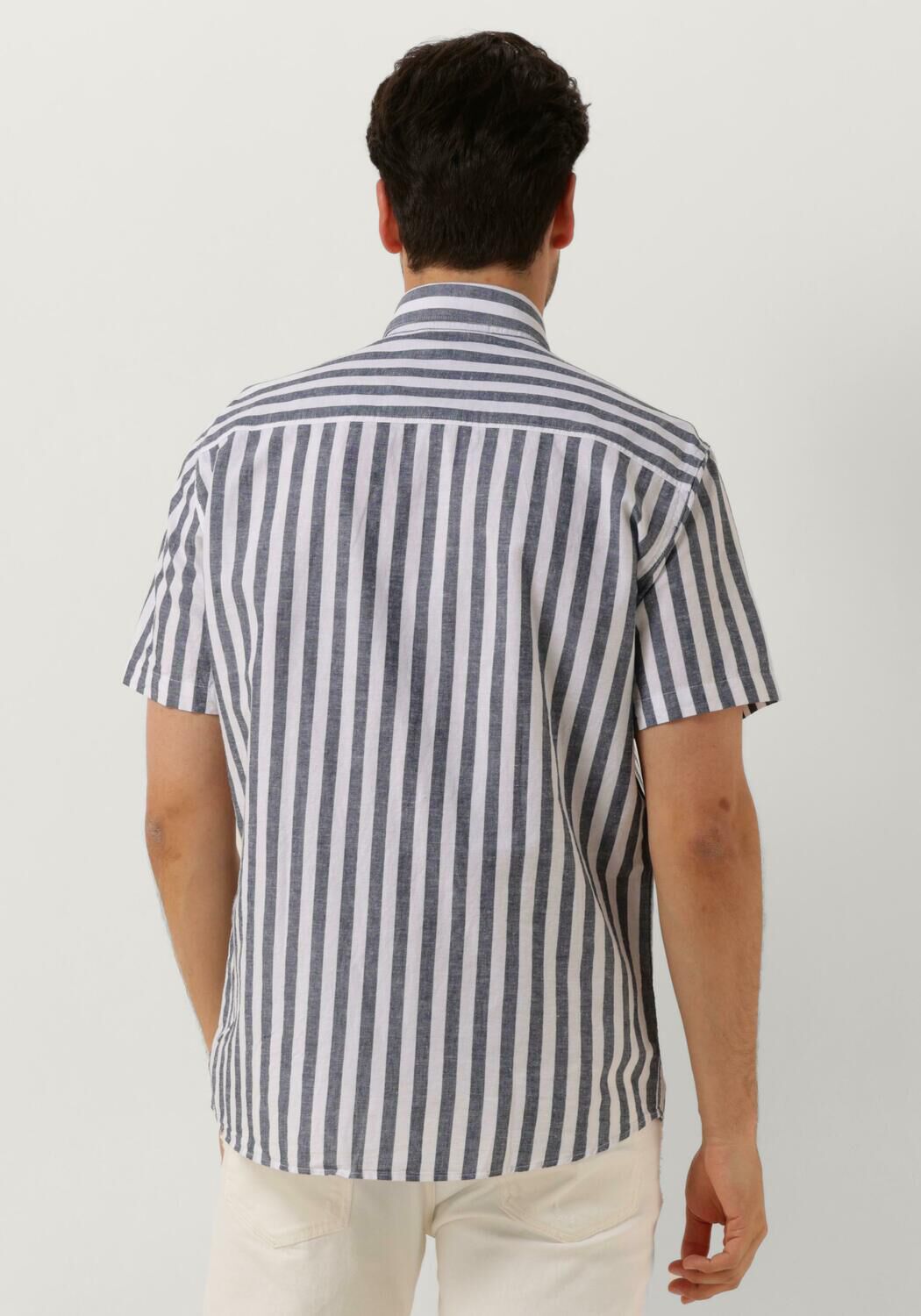 SELECTED HOMME Heren Overhemden Slhregnew-linen Shirt Ss Classic Blauw