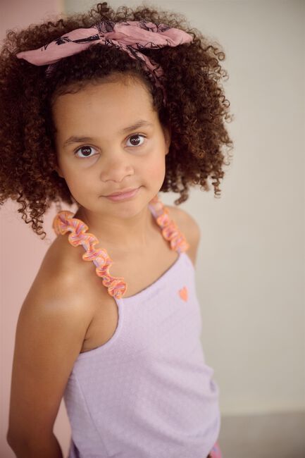 Paarse NONO Top KIK DOTTED JERSEY SINGLET TOP - large