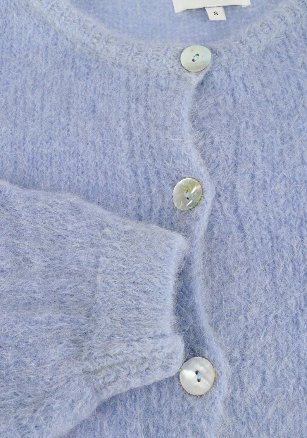 Blauwe AMERICAN DREAMS Vest SUSAN ALPACA CARDIGAN - large