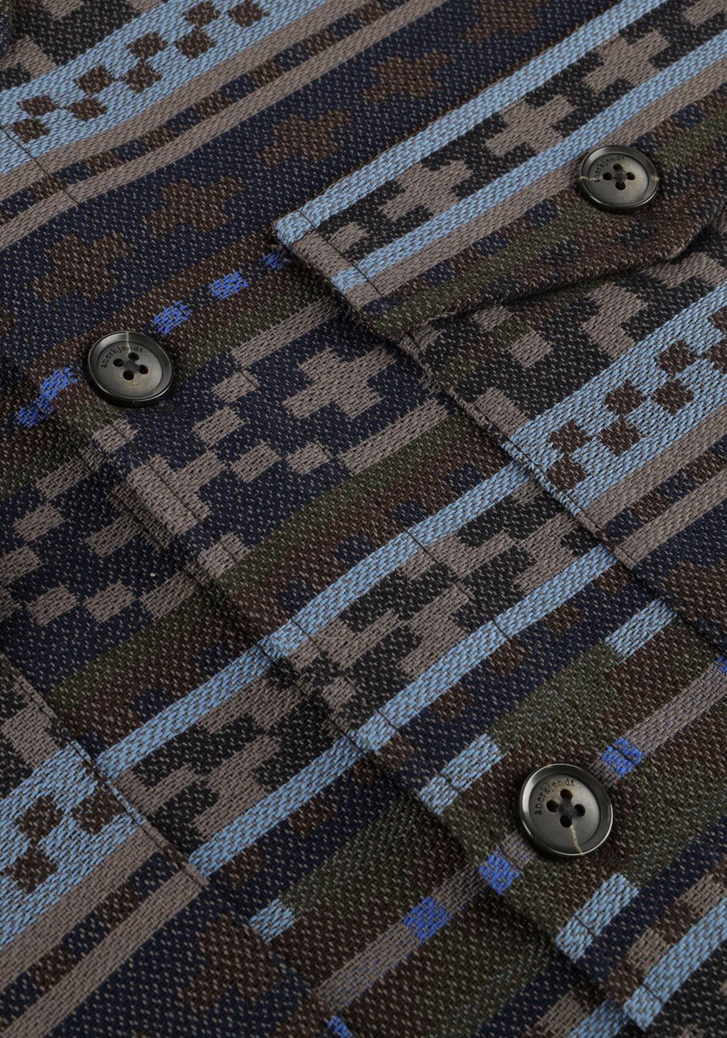 Bruine ANERKJENDT Overshirt AKOSCAR INKA OVERSHIRT - large