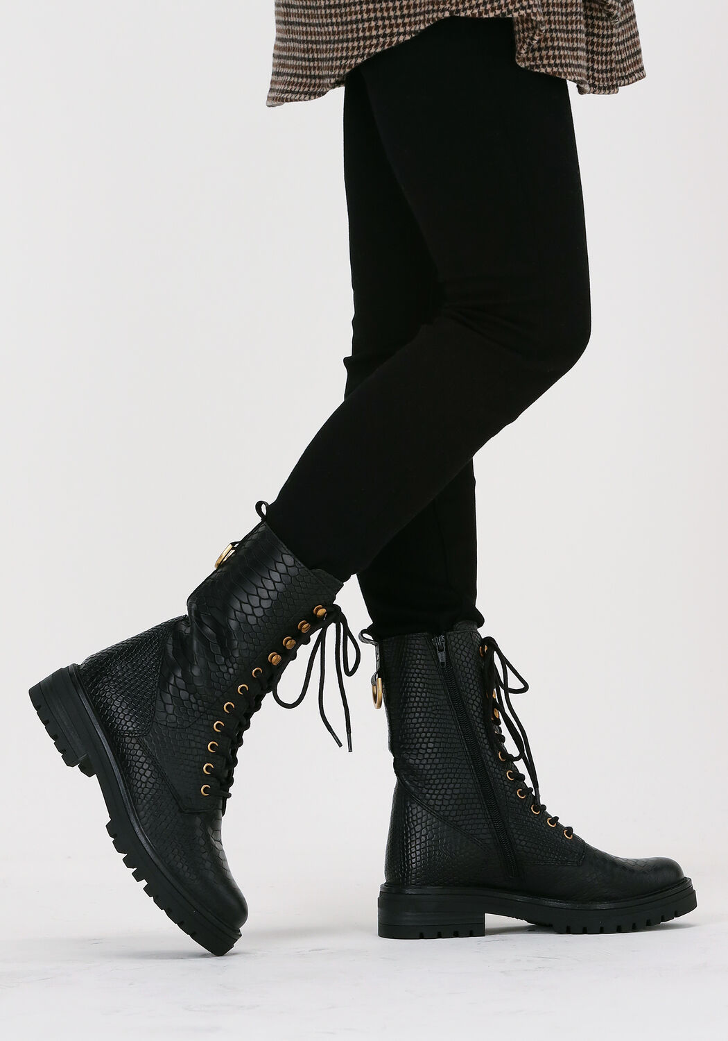 Zwarte OMODA Veterboots LPMONK-03 - large