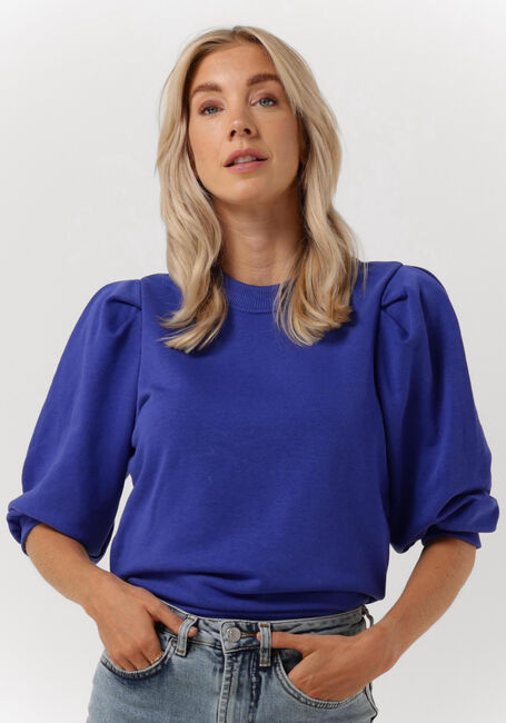 Blauwe MINUS Sweater MIKA 3/4 SLEEVE SWEAT - large