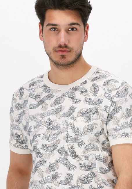 Gebroken wit CAST IRON T-shirt SHORT SLEEVE R-NECK RELAXED FIT COTTON TWILL - large