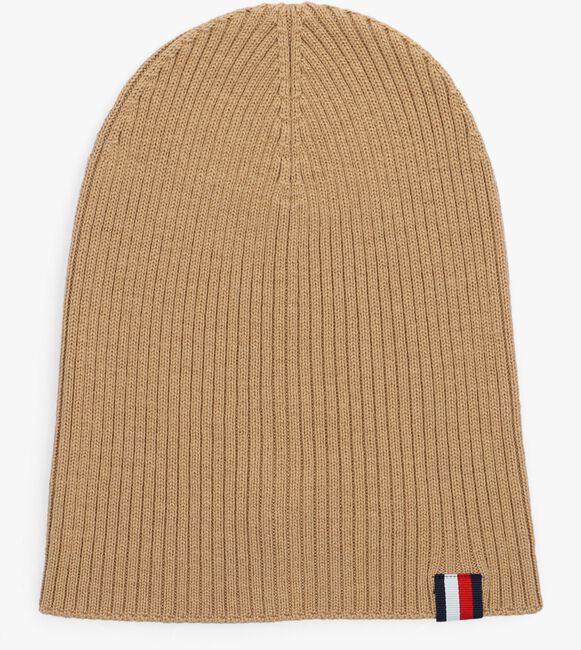 Camel TOMMY HILFIGER Muts ELEVATED MERINO BEANIE - large