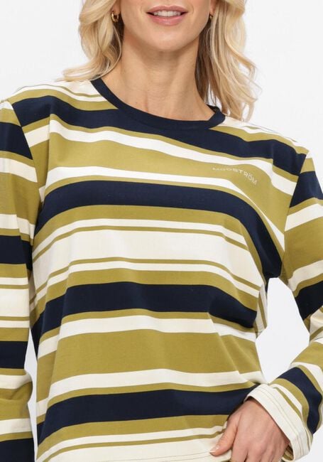 Groene MODSTR&Ouml;M Tops & T-shirts URBANMD STRIPE LS T-SHIRT - large