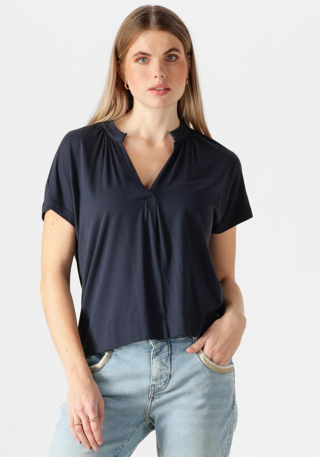 MOS MOSH Dames Tops & T-shirts Shira Tee Donkerblauw