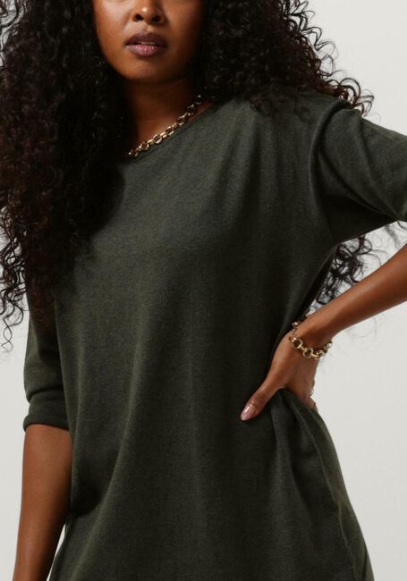 Khaki PENN & INK Midi jurk W23B217 - large