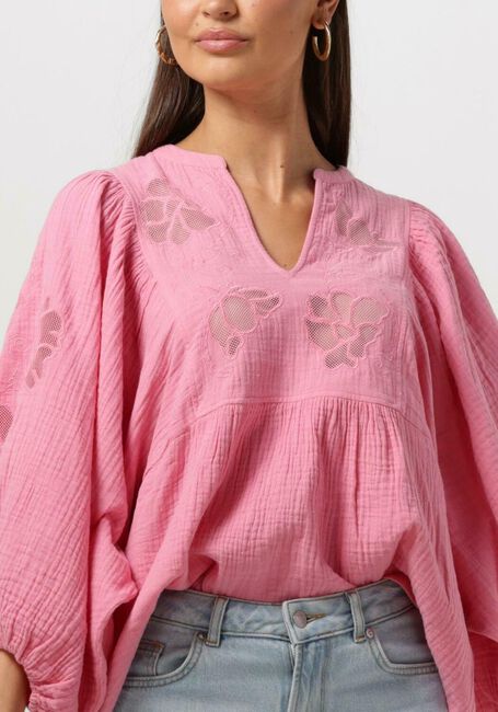 Roze SISSEL EDELBO Blouses EVELYN ORGANIC COTTON TOP - large