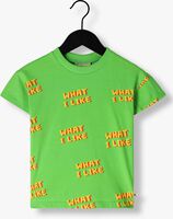 Groene CARLIJNQ T-shirt WHAT I LIKE - CREWNECK T-SHIRT