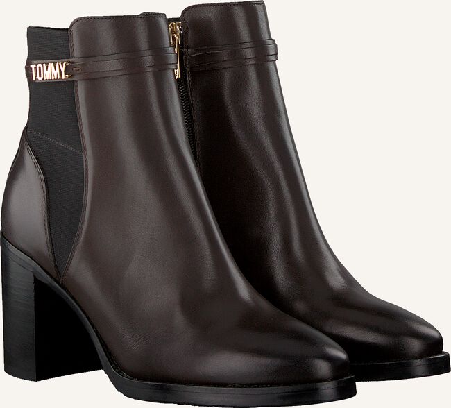 Bruine TOMMY HILFIGER Enkellaarsjes BLOCK BRANDING HIGH HEEL Bruine TOMMY HILFIGER Enkellaarsjes BLOCK BRANDING HIGH HEEL - large