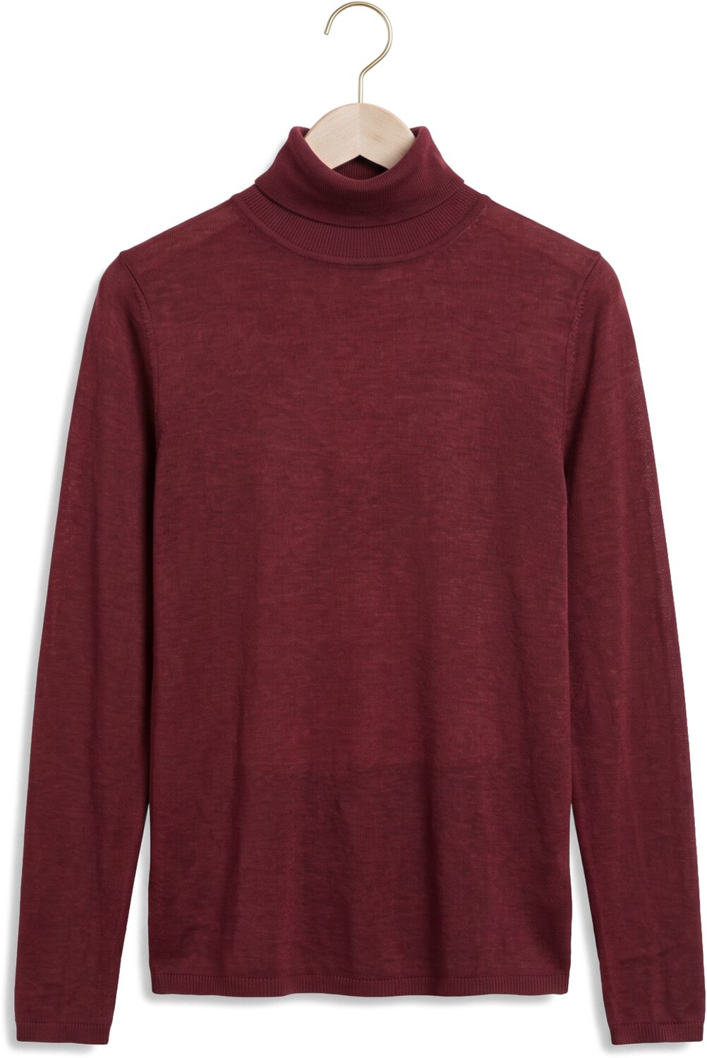 SELECTED WOMEN Dames Tops & T-shirts Slwvendy Wool Ls Knit Roll Neck Bordeaux