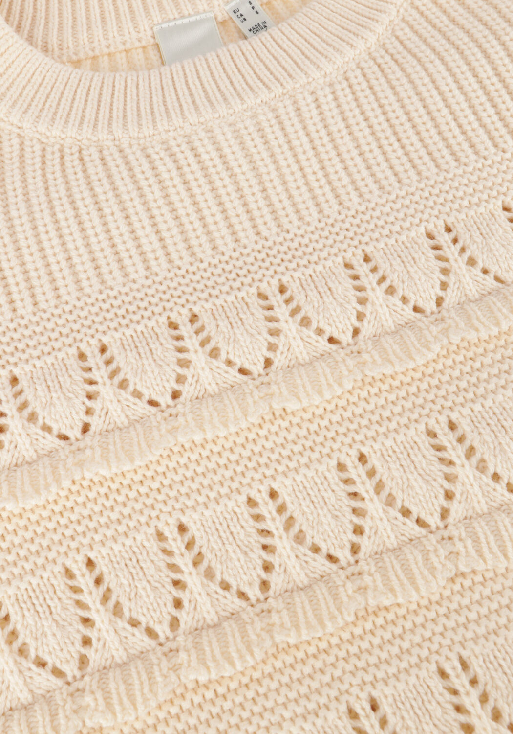 Beige Y.A.S. Trui YASTIMU LS KNIT PULLOVER - large