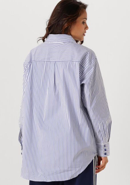Blauwe HAUTE L'AMITI&Eacute; Blouses STRIPE CHEST LOGO SHIRT - large