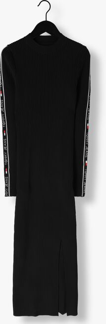 Zwarte TOMMY JEANS Midi jurk TJW TAPING SWEATER MIDI DRESS - large