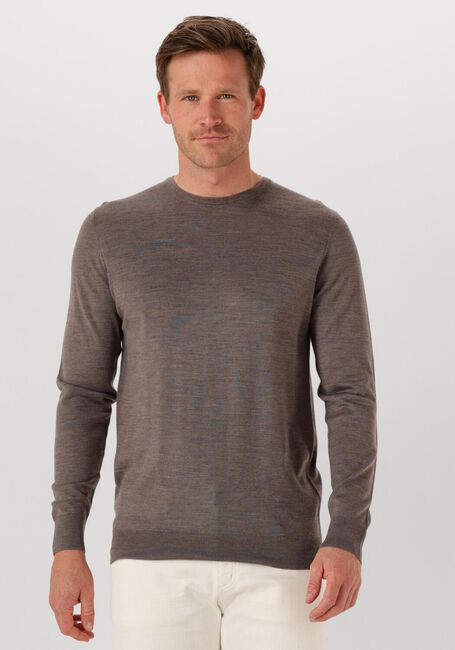 Bruine PROFUOMO Trui PULLOVER CREWNECK MERINO - large
