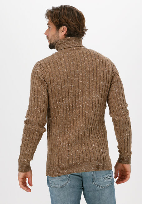 Khaki DSTREZZED Trui TURTLE NECK CABLE STRUCTURE NA - large