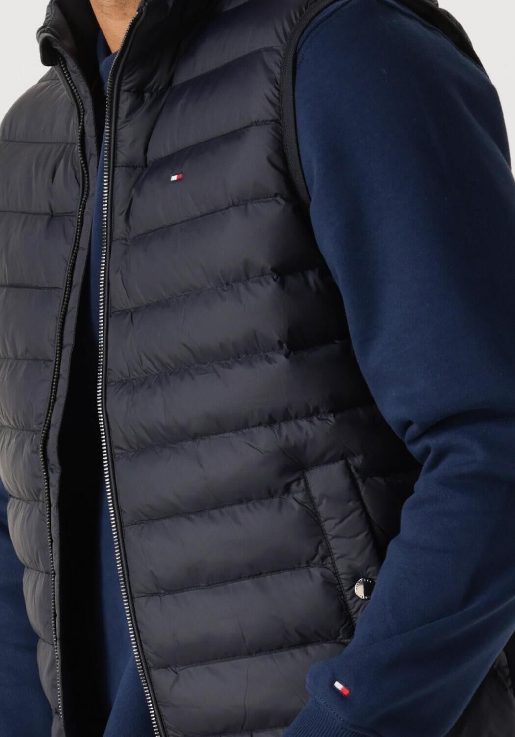 TOMMY HILFIGER Heren Jassen Mix Media Vest Blauw