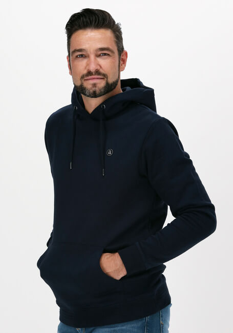 Donkerblauwe ANERKJENDT Sweater AKNIGEL ORGANIC HOODIE - large