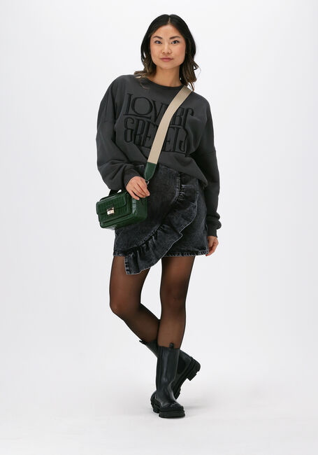 Grijze COLOURFUL REBEL Sweater LOVERS EMBRO DROPPED SHOULDER - large