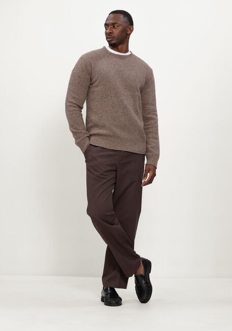Bruine SELECTED MEN Pantalon SLM220-LOOSE LUKE WOOL BLEND PANT - large