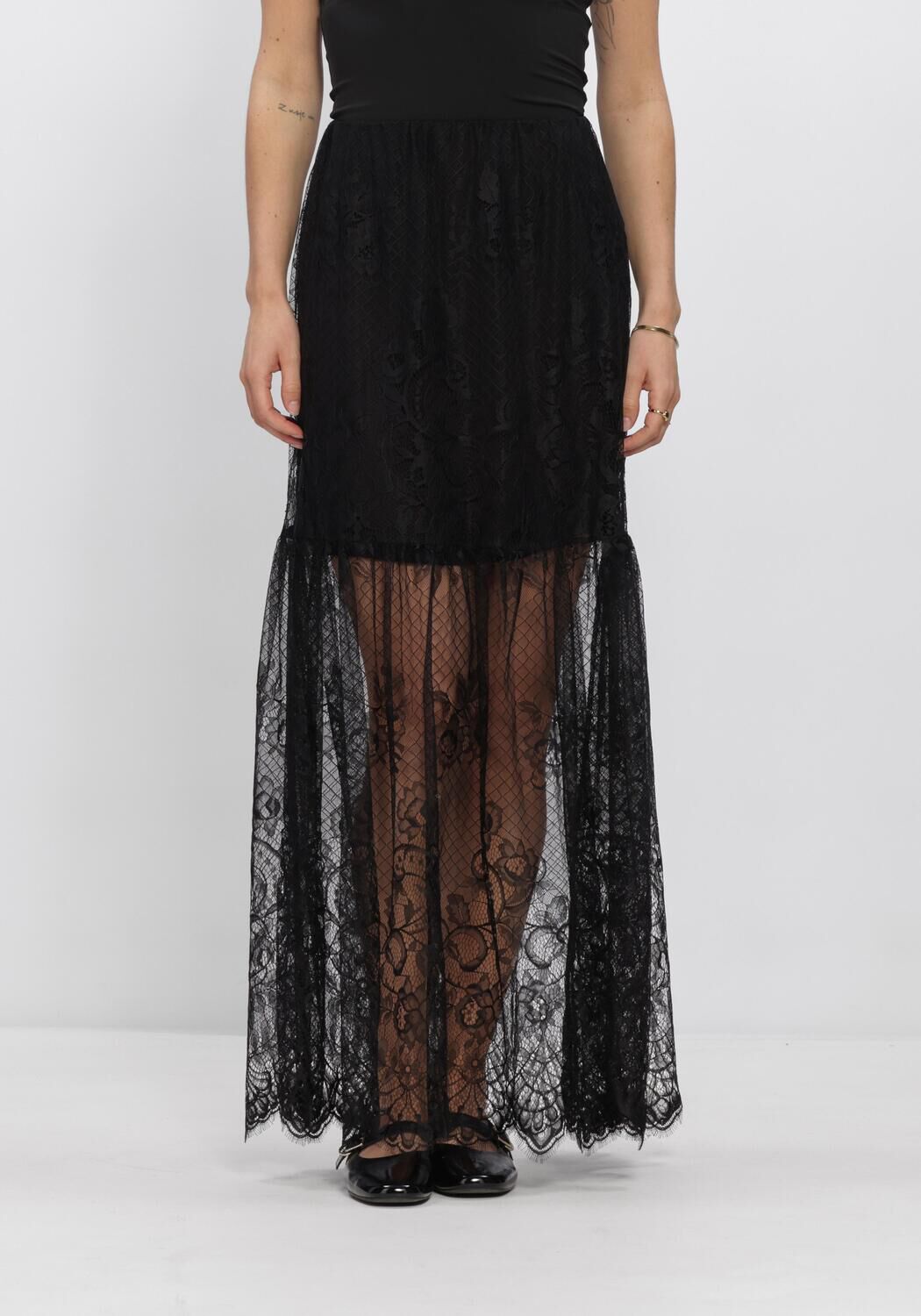 Zwarte ROUGE EDIT Rokken ROULEYA HW MAXI SKIRT - large