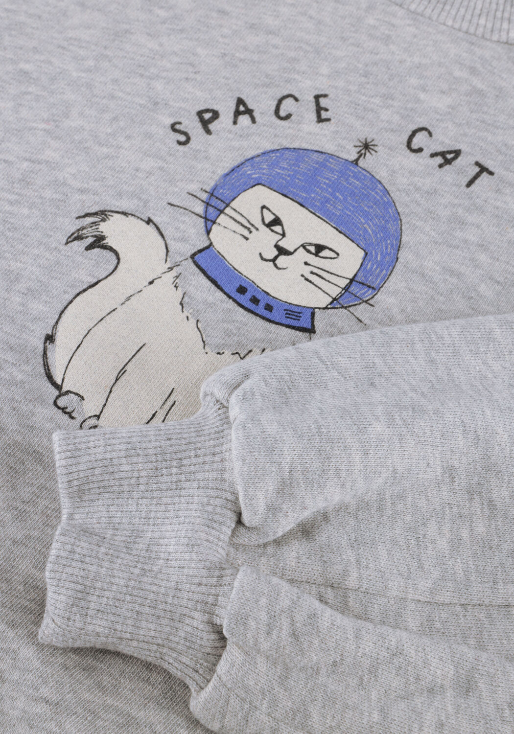 Grijze Sproet & Sprout Sweater SWEATSHIRT SPACE CAT - large