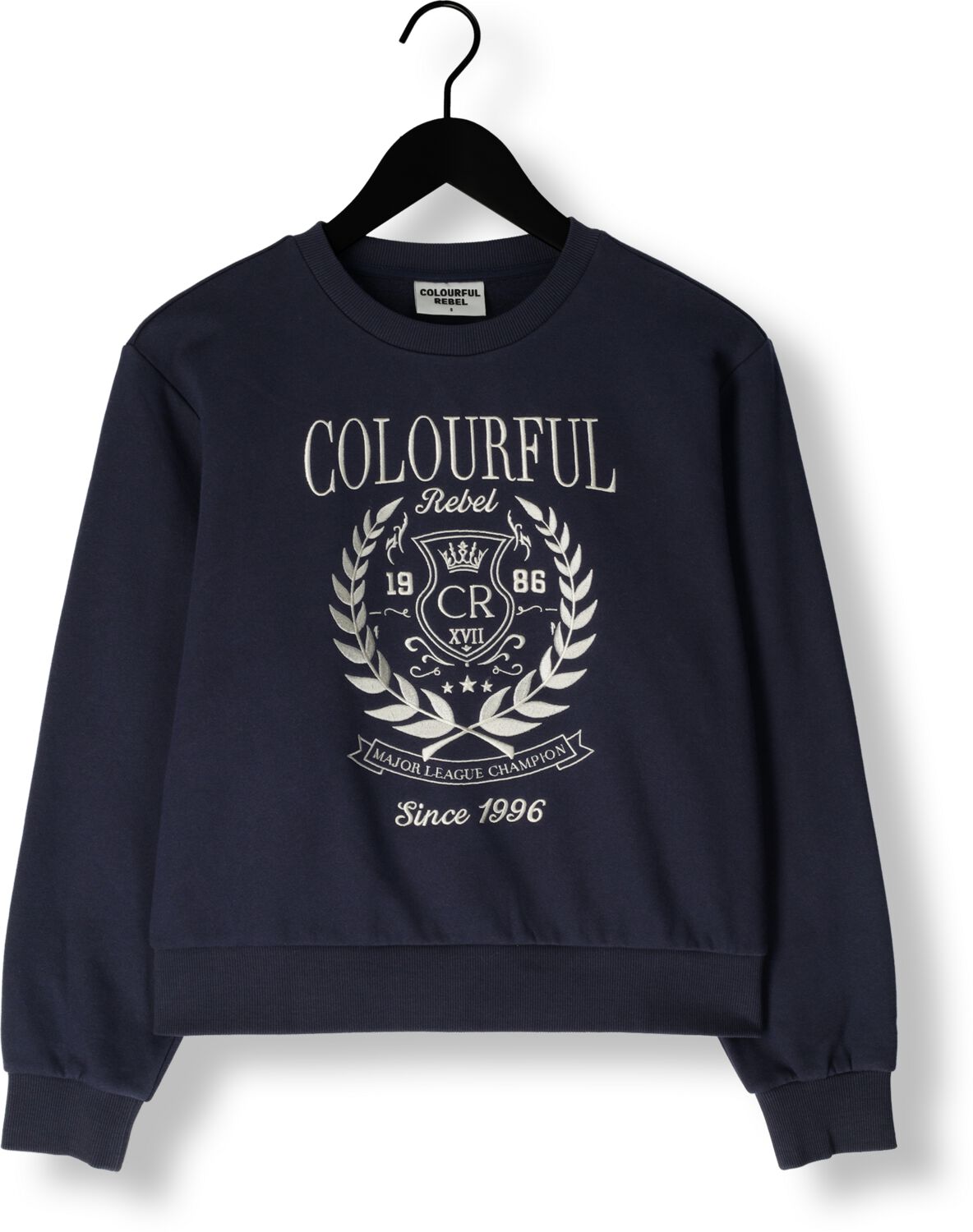 COLOURFUL REBEL Dames Truien & Vesten College 1986 Embro Relaxed Sweat Zwart
