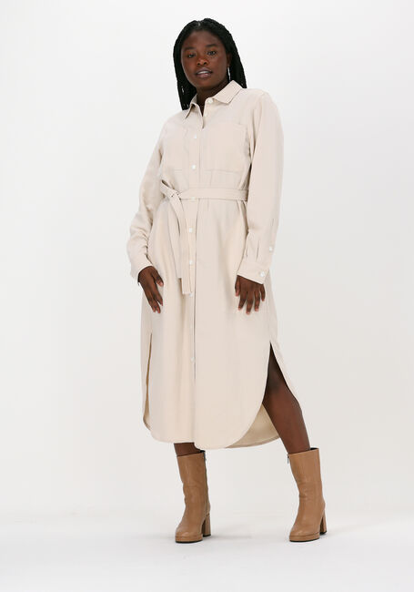 Gebroken wit VANILIA Midi jurk TWILL SHIRT DR 1114 - large